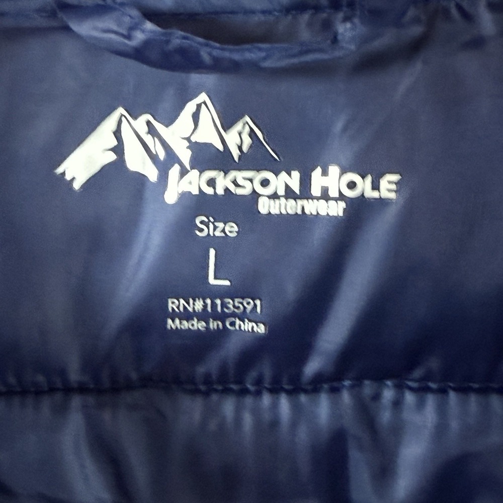 Jackson Hole Outdoorwear Women's Large Blue Ombre Puffer Vest Full Zip - Picture 2 of 10